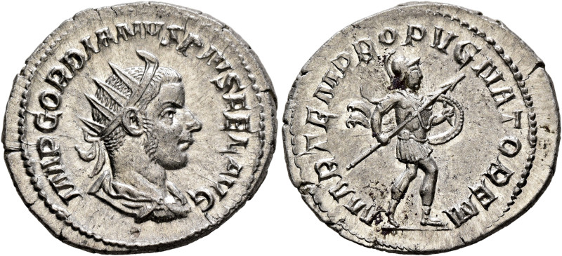 Gordian III, 238-244. Antoninianus (Silver, 24 mm, 4.17 g, 12 h), Rome, 243-244....