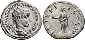 Gordian III, 238-244. Antoninianus (Silver, 22 mm, 4.06 g, 5 h), Antiochia, 239. IMP CAES M ANT GORDIANVS AVG Radiate, draped and cuirassed bust of Go...