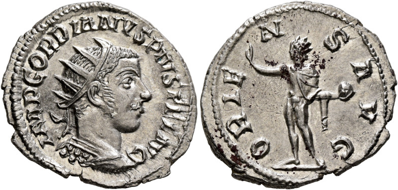 Gordian III, 238-244. Antoninianus (Silver, 24 mm, 4.11 g, 12 h), Antiochia, 242...