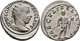 Gordian III, 238-244. Antoninianus (Silver, 22 mm, 5.10 g, 6 h), Antiochia, 242-244. IMP GORDIANVS PIVS FEL AVG Radiate and cuirassed bust of Gordian ...