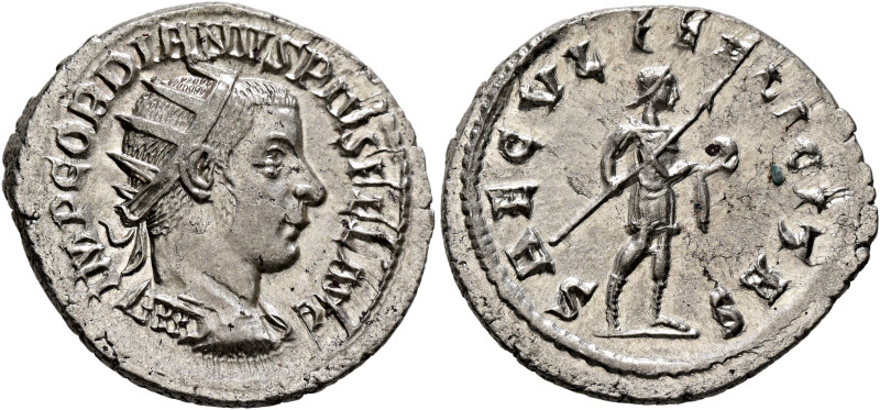 Gordian III, 238-244. Antoninianus (Silver, 24 mm, 4.12 g, 12 h), Antiochia, 242...