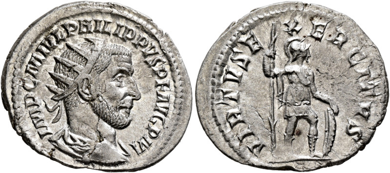 Philip I, 244-249. Antoninianus (Silver, 24 mm, 4.07 g, 12 h), Antiochia, 244-24...