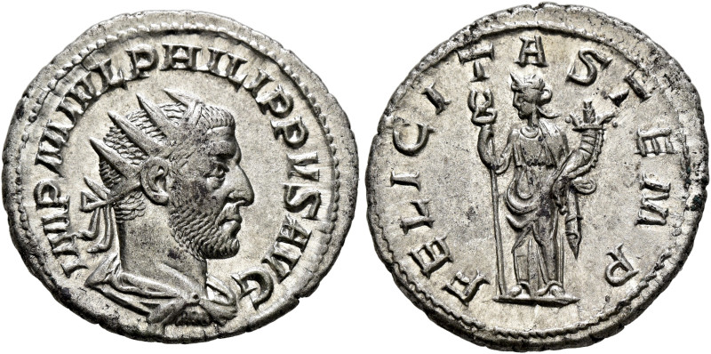 Philip I, 244-249. Antoninianus (Silver, 22 mm, 3.80 g, 7 h), Rome, 246. IMP M I...