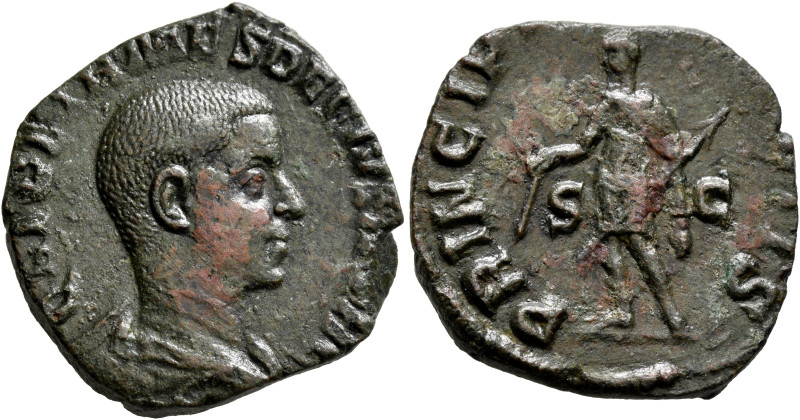 Herennius Etruscus, as Caesar, 249-251. Sestertius (Orichalcum, 28 mm, 10.11 g, ...