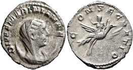 Diva Mariniana, died before 253. Antoninianus (Silver, 20 mm, 3.65 g, 6 h), Rome, circa 254-256. DIVAE MARINIANAE Veiled and draped bust of Diva Marin...