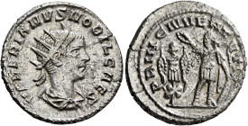 Valerian II, Caesar, 256-258. Antoninianus (Billon, 20 mm, 3.63 g, 12 h), Samosata, 256-257. VALERIANVS NOBIL CAES Radiate, draped and cuirassed bust ...