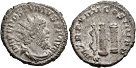 Postumus, Romano-Gallic Emperor, 260-269. Antoninianus (Billon, 22 mm, 4.43 g, 1 h), Treveri, early to mid 268. IMP C POSTVMVS P F AVG Radiate, draped...