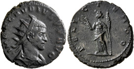 Claudius II Gothicus, 268-270. Antoninianus (Bronze, 20 mm, 3.34 g, 12 h), Mediolanum, circa September 268-mid 269. IMP CLAVDIVS P F AVG Radiate, drap...