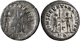 Tacitus, 275-276. Antoninianus (Silvered bronze, 21 mm, 3.92 g), brockage mint error, Cyzicus, November–December 275. Incuse of reverse. Rev. CONSERVA...