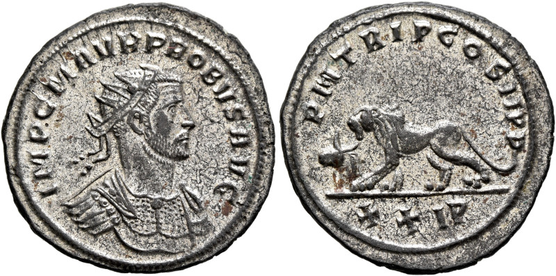 Probus, 276-282. Antoninianus (Silvered bronze, 24 mm, 3.95 g, 6 h), Siscia, 278...