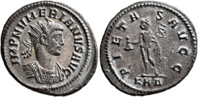 Numerian, 283-284. Antoninianus (Silvered bronze, 21 mm, 4.18 g, 12 h), Rome, 283-284. IMP NVMERIANVS AVG Radiate and cuirassed bust of Numerian to ri...