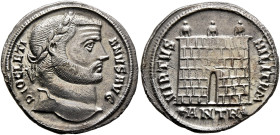Diocletian, 284-305. Argenteus (Silver, 19 mm, 3.22 g, 11 h), Antiochia, 301-302. DIOCLETI-ANVS AVG Laureate head of Diocletian to right. Rev. VIRTVS ...