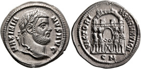 Maximianus, first reign, 286-305. Argenteus (Silver, 19 mm, 3.00 g, 6 h), Cyzicus, circa 295. MAXIMIA-NVS AVG Laureate head of Maximianus to right. Re...