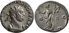 Carausius, Romano-British Emperor, 286-293. Antoninianus (Bronze, 20 mm, 4.46 g, 7 h), Londinium, circa 291-292. IMP C CARAVSIVS P F AVG Radiate and c...