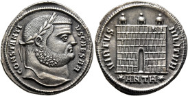 Constantius I, as Caesar, 293-305. Argenteus (Silver, 18 mm, 3.13 g, 5 h), Antiochia, circa 303-305. CONSTANTI-VS CAESAR Laureate head of Constantius ...