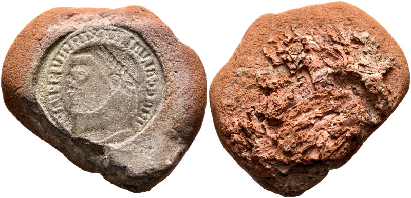 Maximinus II, 310-313. Counterfeiter's mold (Terracotta, 33 mm, 7.34 g), for a F...