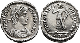 Constantius II, 337-361. Siliqua (Silver, 16 mm, 1.91 g, 12 h), Lugdunum, 360-361. D N CONSTAN-TIVS P F AVG Pearl-diademed, draped and cuirassed bust ...