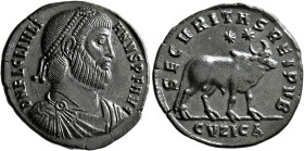 Julian II, 360-363. Double Maiorina (Bronze, 27 mm, 7.20 g, 6 h), Cyzicus, 361-363. D N FL CL IVLIANVS P F AVG Pearl-diademed, draped and cuirassed bu...