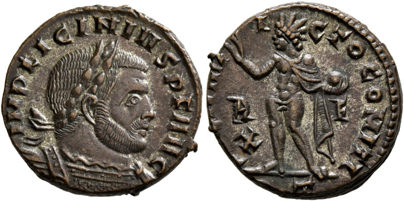 Licinius I, 308-324. Follis (Silvered bronze, 18 mm, 3.70 g, 10 h), Rome, 314-31...