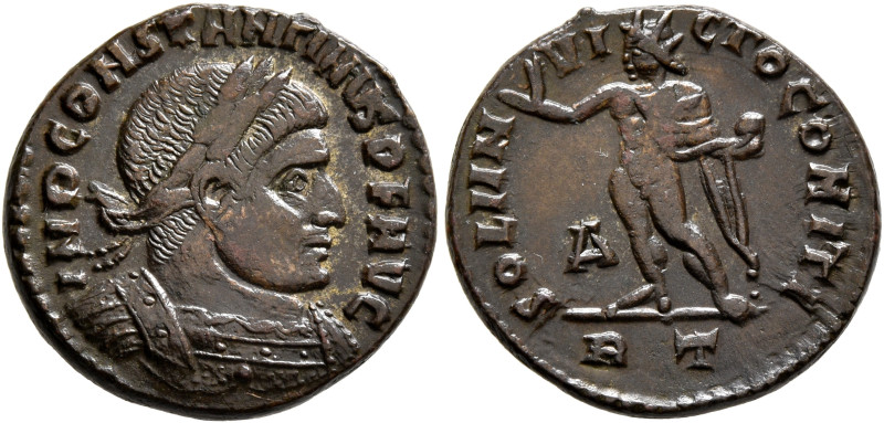 Constantine I, 307/310-337. Follis (Silvered bronze, 18 mm, 3.39 g, 12 h), Rome,...