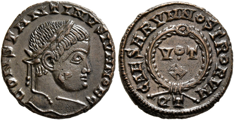 Constantine II, as Caesar, 316-337. Follis (Bronze, 16 mm, 2.04 g, 6 h), a conte...