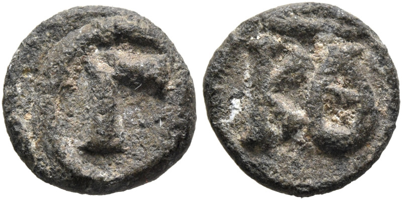 Justinian I (?), 527-565. 3 Nummi (Lead, 11 mm, 1.25 g, 5 h), RY 29 = 556/7 (?)....