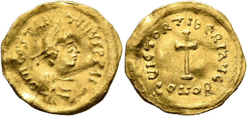 Tiberius II Constantine, 578-582. Tremissis (Gold, 16 mm, 1.48 g, 6 h), Constant...