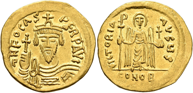 Phocas, 602-610. Solidus (Gold, 21 mm, 4.37 g, 7 h), Constantinopolis, 607-610. ...