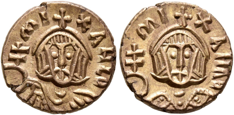 Michael III "the Drunkard", 842-867. Semissis (Electrum, 14 mm, 1.76 g, 5 h), Sy...