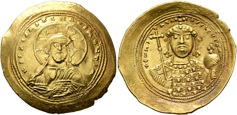 Constantine IX Monomachus, 1042-1055. Histamenon (Gold, 27 mm, 4.35 g, 6 h), Con...