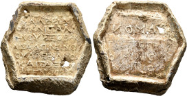 BITHYNIA. Nicomedia. Valerian I and Gallienus, 253-260. Weight of 1 Litra (Lead, 100x100 mm, 490.00 g, 6 h), (C. Iulius ?) Senecio, legatus augusti pr...