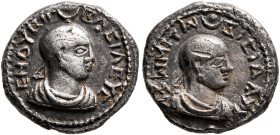Endybis, circa 300-310. Argyros (Silver, 14 mm, 2.40 g, 12 h). ENΔΥBIC - ΒΑCIΛEYC Draped bust of Endybis to right, wearing tight-fitting head cloth an...