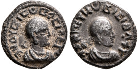 Endybis, circa 300-310. Argyros (Silver, 14 mm, 2.13 g, 12 h). ENΔΥBIC - ΒΑCIΛEYC Draped bust of Endybis to right, wearing tight-fitting head cloth an...