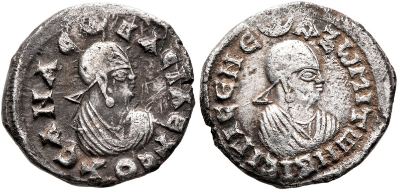 Ousanas I, circa 325-345. Argyros (Silver, 16 mm, 1.14 g, 12 h). ΟΥCΑΝAC - BACIΛ...