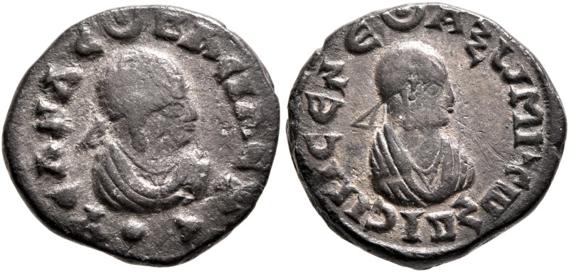 Ousanas I, circa 325-345. Argyros (Silver, 15 mm, 1.88 g, 12 h). ΟΥCΑΝAC - BACIΛ...