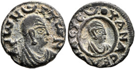 Ousanas I, circa 325-345. Argyros (Silver, 12 mm, 0.59 g, 12 h). ΑξⲰΜ-ΙΤⲰN Draped bust of Ousanas I to right, wearing tight-fitting head cloth and cir...