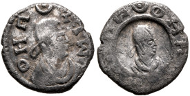 Wazeba, circa 340. Argyros (Silver, 12 mm, 0.51 g, 12 h). ወዘበ-ነገሠ ('wzbngs' = 'Wazeba, king' in Ge'ez) Draped bust of Wazeba to right, wearing tight-f...