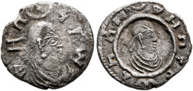Wazeba, circa 340. Argyros (Silver, 13 mm, 0.72 g, 12 h). ወዘበ-ነገሠ ('wzbngs' = 'Wazeba, king' in Ge'ez) Draped bust of Wazeba to right, wearing tight-f...