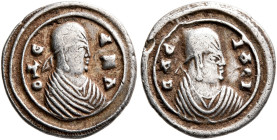 Ousanas I, circa 325-345. 3 Argyroi (Silver, 13 mm, 1.13 g, 12 h). OYC-ΑΝΑ Draped bust of Ousanas I to right, wearing tight-fitting head cloth and cir...