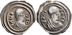 Ousanas I, circa 325-345. 3 Argyroi (Silver, 15 mm, 1.28 g, 12 h). ΛИΛ-ↃYO Draped bust of Ousanas I to right, wearing tight-fitting head cloth and cir...