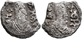 Ousanas I, circa 325-345. 3 Argyroi (Silver, 12 mm, 0.83 g, 12 h). OYC-ΑΝΑC Draped bust of Ousanas I to right, wearing tight-fitting head cloth and ci...