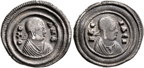 Ousanas I, circa 325-345. 3 Argyroi (Silver, 15 mm, 1.34 g, 12 h). OYC-ΑΝΑ Draped bust of Ousanas I to right, wearing tight-fitting head cloth and cir...