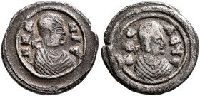 Ezanas, circa 345-380. 3 Argyroi (Silver, 14 mm, 1.22 g, 12 h), pagan types, circa 345-360. ΗZA-NAC Draped bust of Ezanas to right, wearing tight-fitt...