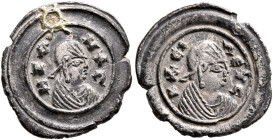 Ezanas, circa 345-380. 3 Argyroi (Gilt Silver, 13 mm, 0.97 g, 12 h), Christian types, circa 359/60-380. HZA-NAC Draped bust of Ezanas to right, wearin...