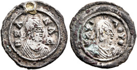 Ezanas, circa 345-380. 3 Argyroi (Gilt Silver, 13 mm, 0.94 g, 12 h), Christian types, circa 359/60-380. HZA-NAC Draped bust of Ezanas to right, wearin...