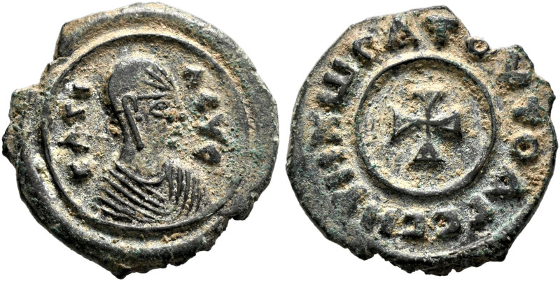 Anonymous, circa 359/60-450. Lepton (Bronze, 14 mm, 1.27 g, 1 h). BACI-ΛЄYC Drap...