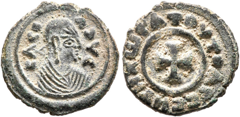 Anonymous, circa 359/60-450. Lepton (Bronze, 14 mm, 1.24 g, 1 h). BACI-ΛЄYC Drap...