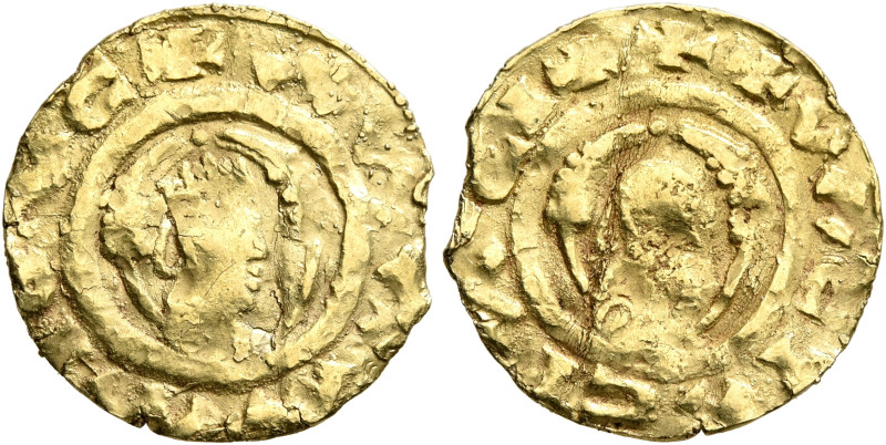 AXUM. Alla Amidas/Armeha, before 540-550s. Chrysos (Electrum, 17 mm, 1.51 g, 12 ...