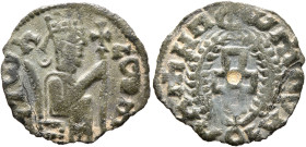 AXUM. Alla Amidas/Armeha, before 540-550s. Dilepton (Gilt Bronze, 20 mm, 1.23 g, 12 h). ነገሠአ-ረመሐ ('ngsʼrmh' = 'King Armeha' in Ge'ez) Alla Amidas/Arme...