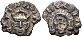 Ella Gabaz/Wazen Agad, circa late 550s-560s. Unit (Gilt Billon, 14 mm, 0.54 g, 12 h). ነገሠአከሰ[መ] ('ngsʼksm' = 'King of Axum' in Ge'ez) Draped bust of E...